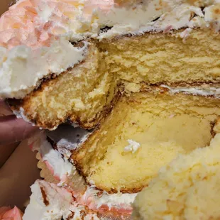 the inside of the cake