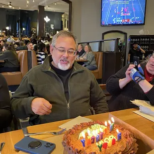 My brother loved his cake...his favorite cake in his life!