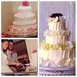 i told this women in the email no decorations. The cake on the left is what she gave me.