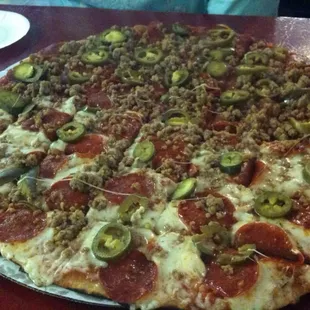 The tiny squares are a tradition at all Cassano's locations.  If you must, you can ask for lower sodium.