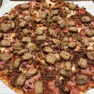 XL - Thin - 5 Meat Pizza