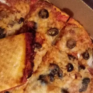 The pizza that I ordered not to be burnt.