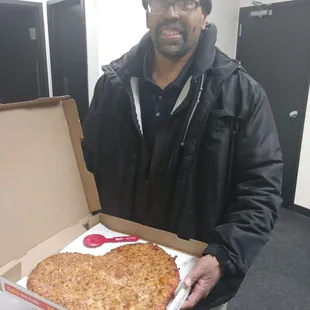 Heart shaped pizza for my husband on Valentine's Day