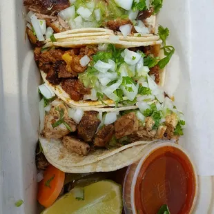 Carnitas, al pastor, chicken $6.30!