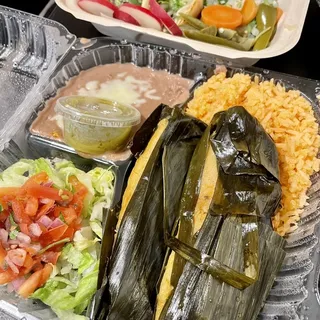 Salvadorean Tamales Plate