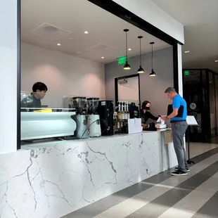 Front of coffee shop