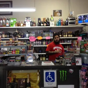 a man behind the counter