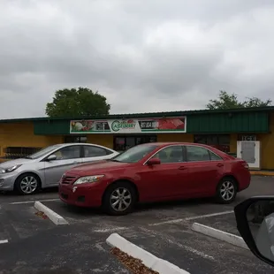 cars parked in a parking lot