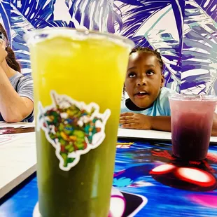 "Cowabungahhh Mikey" greens booster mega tea!