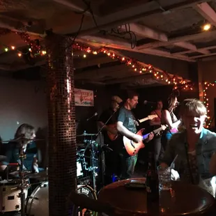 a band playing