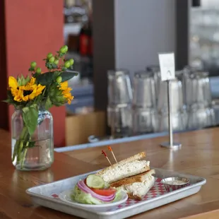 House poached albacore tuna salad sando