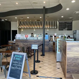 a view of the dining area