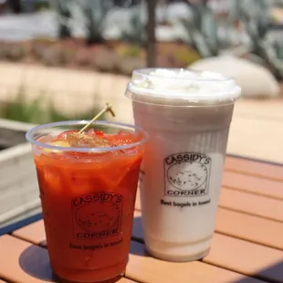 Bloody Mary and Ice Blended Lemonade