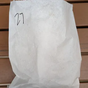 a piece of paper on a bench