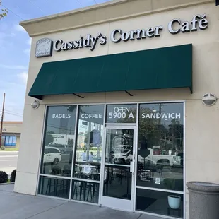 the front of the restaurant