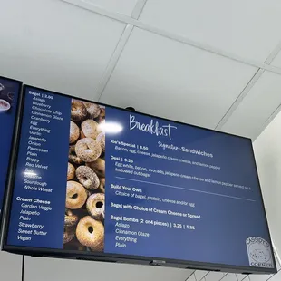 the menu and prices