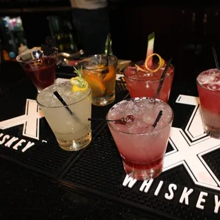 some of our home made craft cocktails. by our own Nancy pants