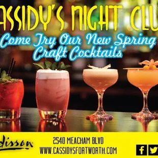 20 different craft cocktails