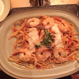 Shrimp fettuccini
