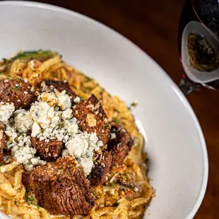 Black and Blue Steak Pasta