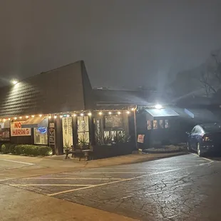 Outside of the restaurant