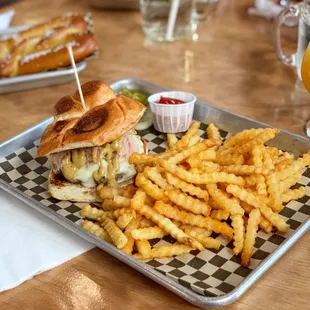 Brew burger and pretzel for beer week/after party for Stockton Brewfest.