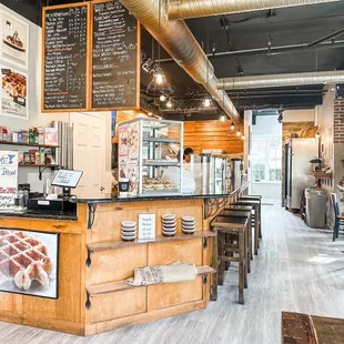 the interior of a restaurant