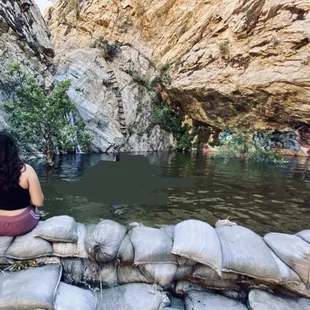 The actual. Not as glamorous when you pull back and see what keeps the water in place