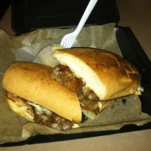 The Philly looks and smells amazing, maybe mom will let me have a bite