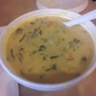 Crawfish Spinach and Artichoke soup!