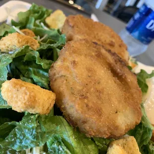 Crab cake salad