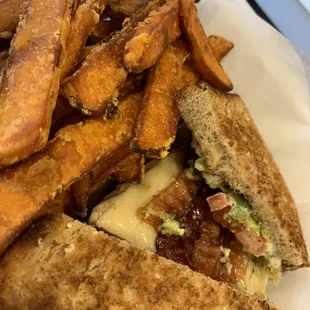TBas with sweet potato fries