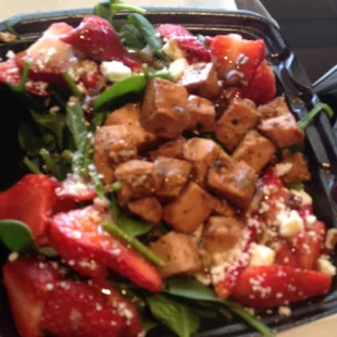 Spinach strawberry salad. Yummy