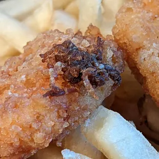 Is this a fried spider on my chicken nugget?