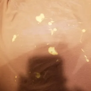 Grease drippings on my shirt