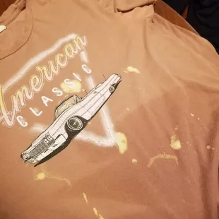 My shirt after eating a grilled fish  burrito!!