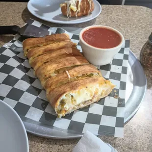 Stromboli, partially eaten already