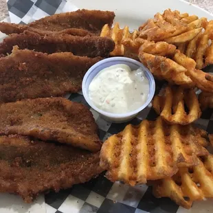 fish and chips, food