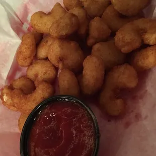 21 piece shrimp basket with cocktail sauce $8 perfect to share as an appetizer