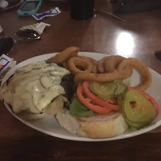 Mushroom Onion Swiss Burger