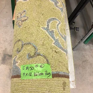 $120 for this nasty stained and worn out rug?  This is something you would find at the curb for free.