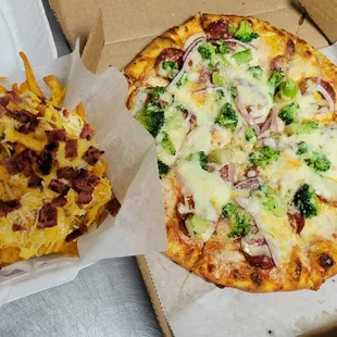 pizza, food