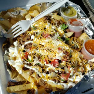 Asada Fries! $10 but make sure you add salsa otherwise quite bland.