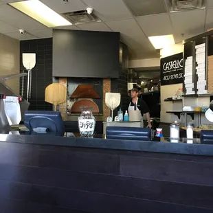 a man working in the kitchen