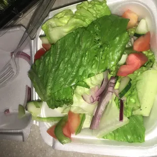 Side salad. Eh.. No dressing.