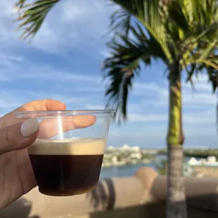 espresso martini on the rooftop