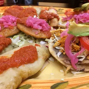 Tamale, panucho, salbutes, empanadas, codzitos, polcanes and brazo de reyna