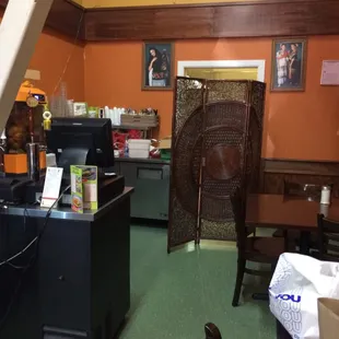 the inside of a restaurant