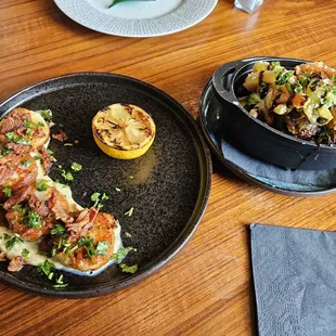 Scallops with Brussels