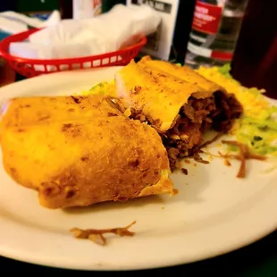 Shredded beef chimicanga